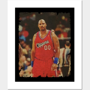 The Late Big Fella 'Kevin Duckworth' in A Rare Clippers Shot Posters and Art